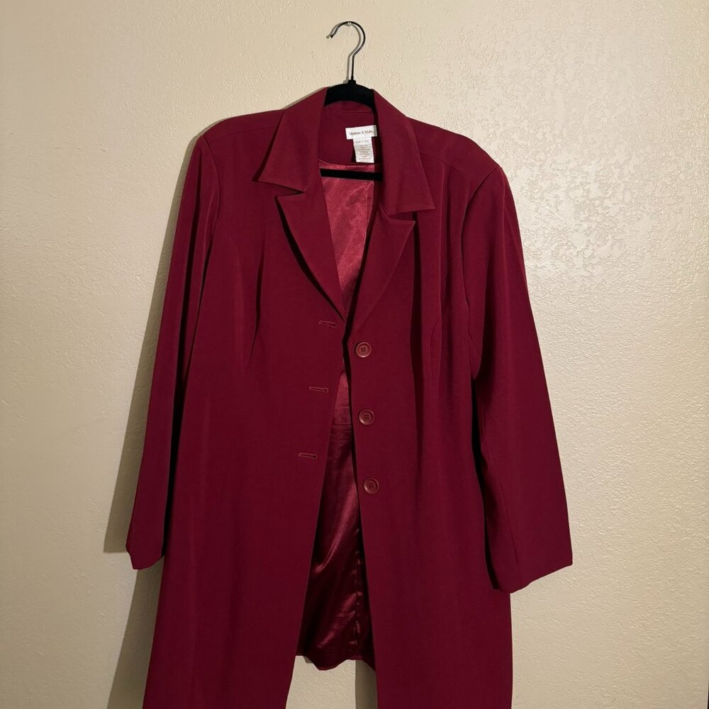 Monroe & Main Deep Red Trench Coat